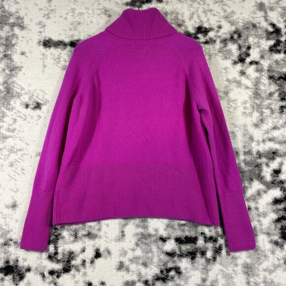 Athleta Wool Cashmere Aspen Turtleneck Sweater Womens Size Small Hot Pink - Picture 2 of 15